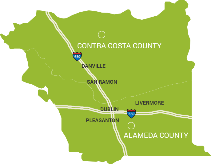 Tri-Valley California Map